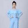 Ele Classical Dance Suit Women's Waltz One-Piece  Crystal Me Splice Faion Modern Dance Top Polyester Fiber