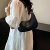 New Solid Color Simple Casual Aesthetic Lightweight Shoulder Armpit Bag Texture Hand Bag Women's Bag