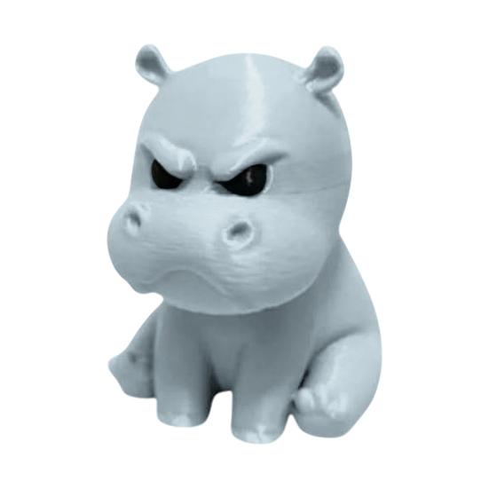 

Статуэтка бегемота Yousheng Angry, напечатанная на 3D-принтере, украшение для стола, статуэтка ворчливого бегемота для домашнего офиса, украшение стола или полки серый