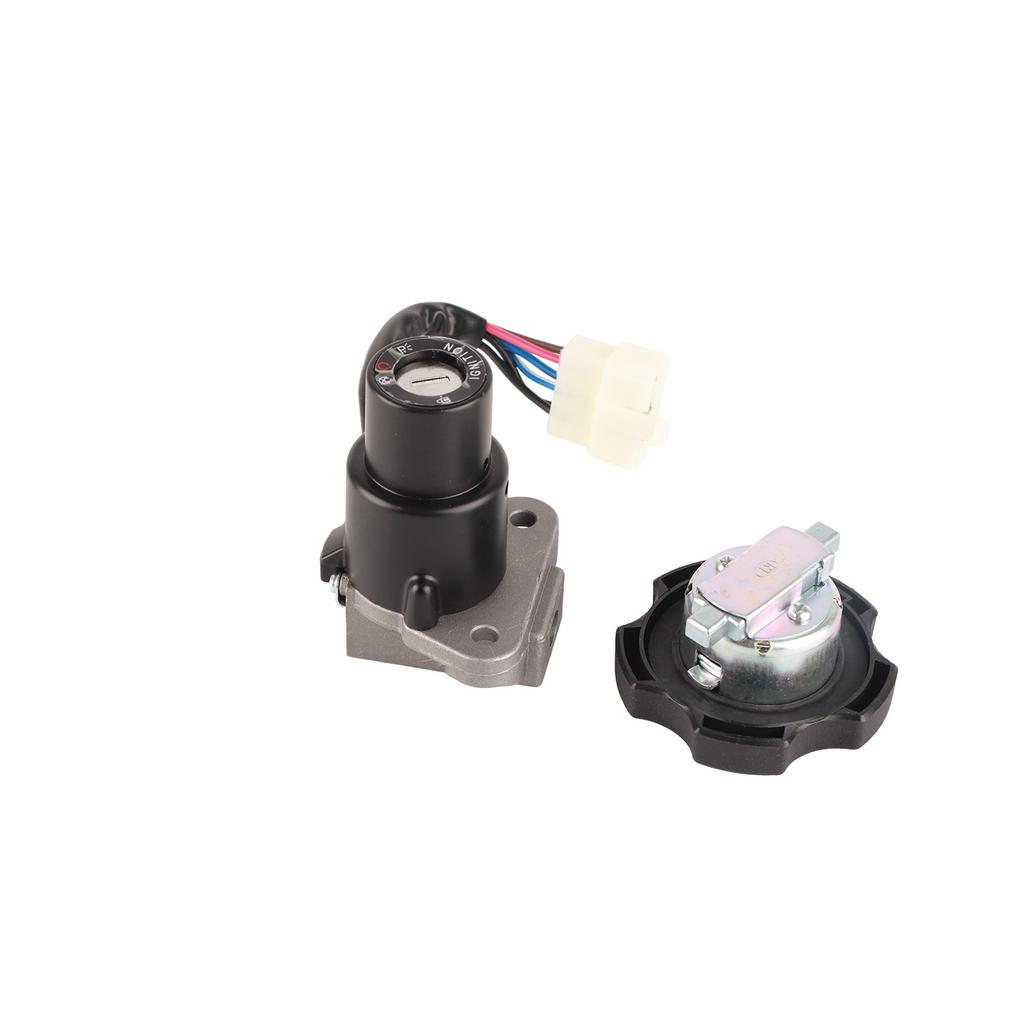 Motorcycle Ignition Switch Fuel Gas Tank Cap Lock Kit with Key Electrical Switch Set for XT600
