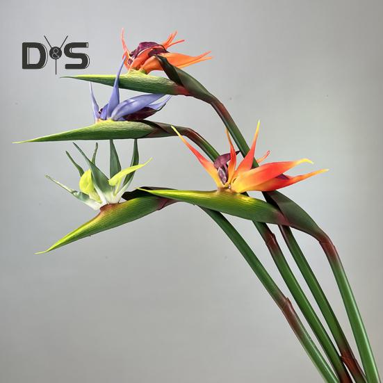 Artificial Flower Lifelike Bird of Paradise Realistic Non Fading And Low Maintenance Home Decoration