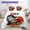 Set Copripiumino con Modello C Ronaldo Copripiumino Federa Decorazione per la Casa Regalo di Compleanno (1 * copripiumino + 2 * federe senza imbottitura)