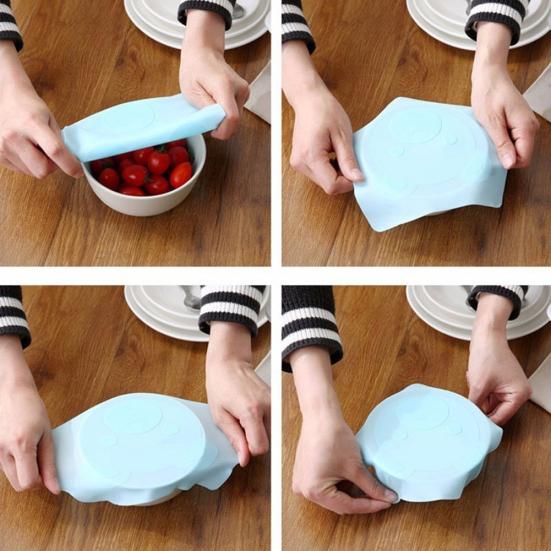Gjenbrukbart multifunksjonelt silikonmatdeksel Mat Fresh Keeping Wrap Seal Tool