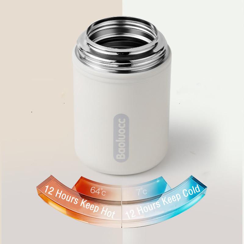 550ml Fashion Stainless Steel 316 Braised Flask Thermal Lunch Box Stew Beaker Girl Student Leak-Proof Vacuum Flask Tumbler