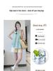 Women's Apricot High-Waist Cotton Linen Cargo Shorts - Summer 2025 Collection: Casual Wide-Leg Mid-Length Design