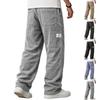 Herren Cord Cargo Hose mit Futter und Streifen, Lockerer Gerader Schnitt, Mehrere Taschen, Freizeit Hose