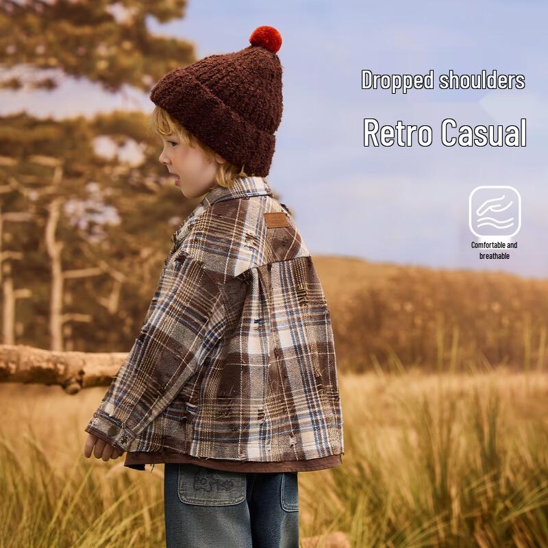 ASK JUNIOR Boys  Ripped Retro Lapel Jacket 120