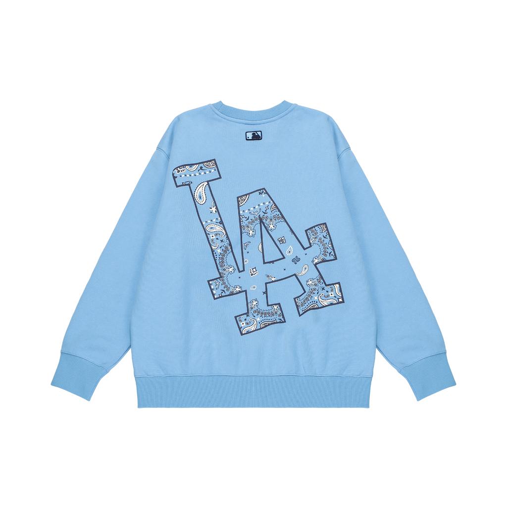 New MLB Sweatshirt Unisex Light Blue 3AMTI0126-07BLL