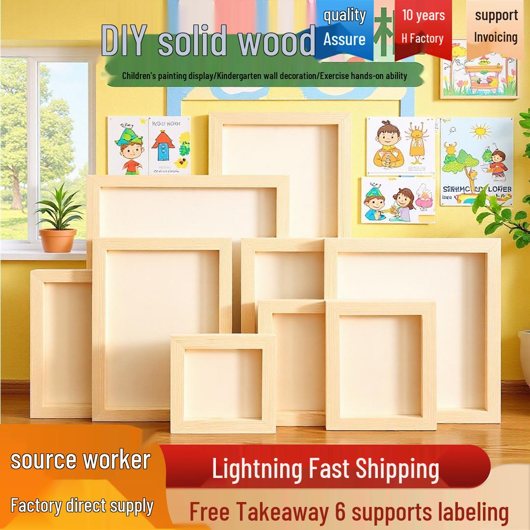 

Деревянная 3D рамка для фотографий ручной работы для демонстрации изделий из глины Shallow Groove Frame 12x12cm