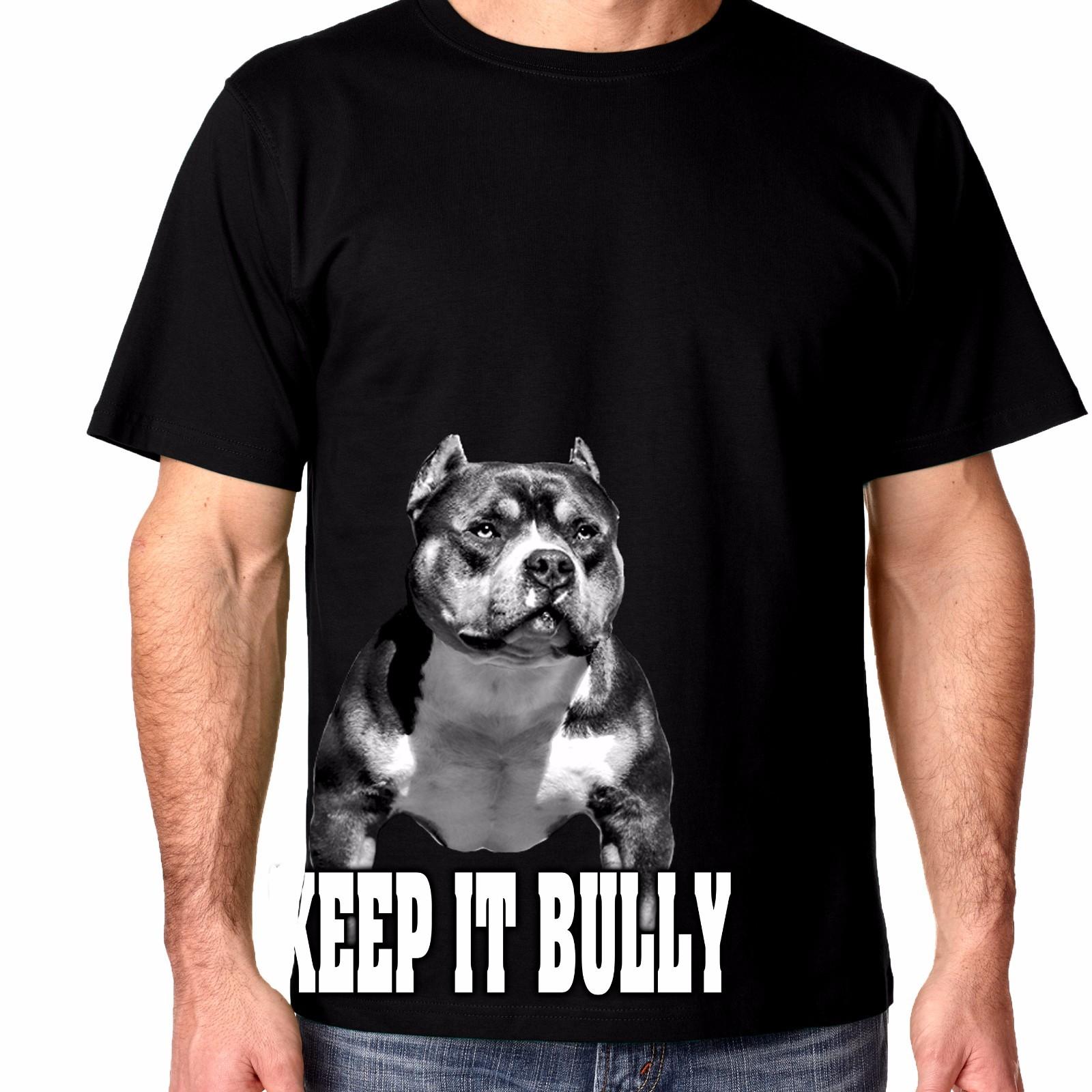 Keep it Bully Men s pit bull and bully breed t shirt for Pitbull lovers! L