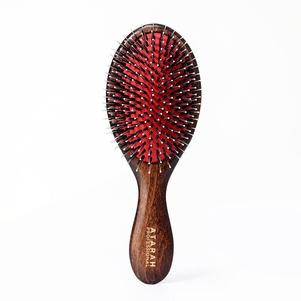 Atarah Donmo Cushion Wooden Compact Hair Brush AT-PWCB