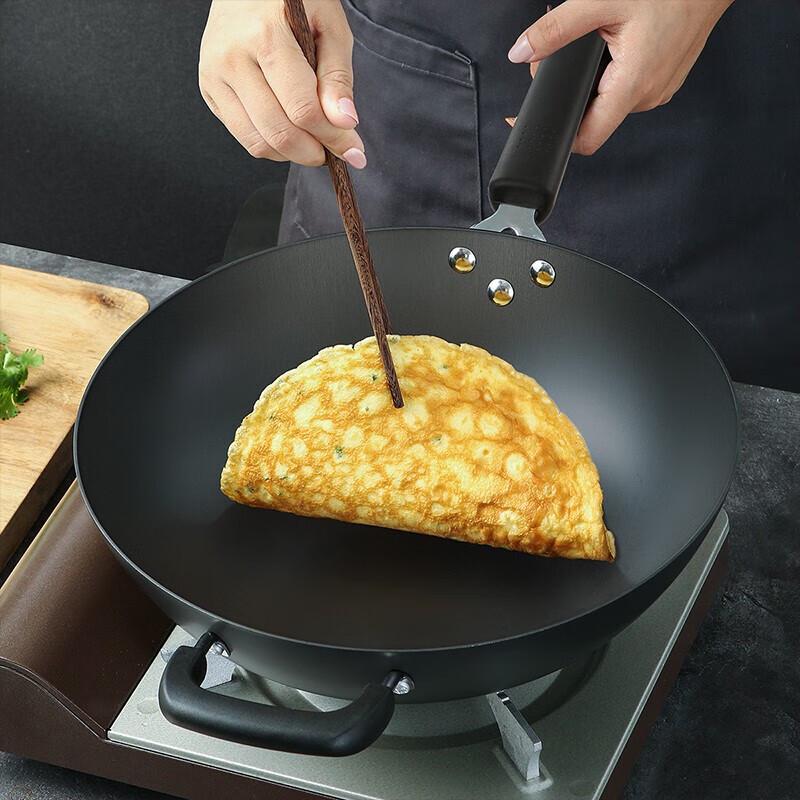 Chuidahuang 32cm Hand-Cast Non-Oxidizing Cast Iron Wok