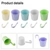 Hanging Planters Set of 5 Colorful Metal Flower Pots with Easy Detachable Hooks