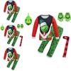 Festive Christmas Green Monster The Grinch Cosplay Pajamas Costume For Kids