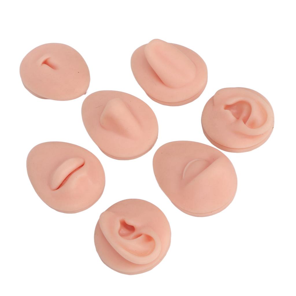Modello di Simulazione in Silicone per Esercitazione Corporea, Modello in Silicone per Orecchio, Occhio, Naso, Bocca, Lingua e Ombelico per Principianti