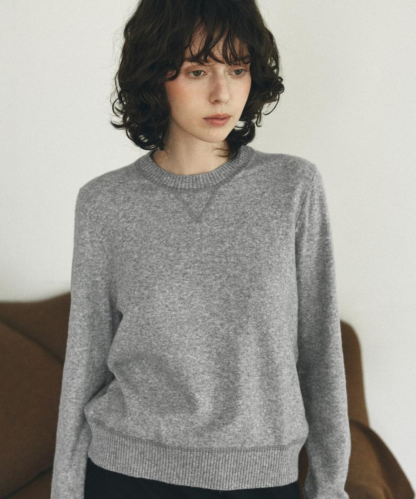 Banwonateullie Kn4288 Essential Round Knit_Melange Gray