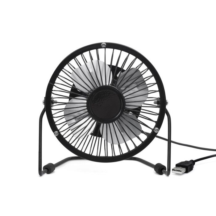 Desk Fan - Kikkerland - US143-BK - USB - 360° Rotation - Compact and Lightweight