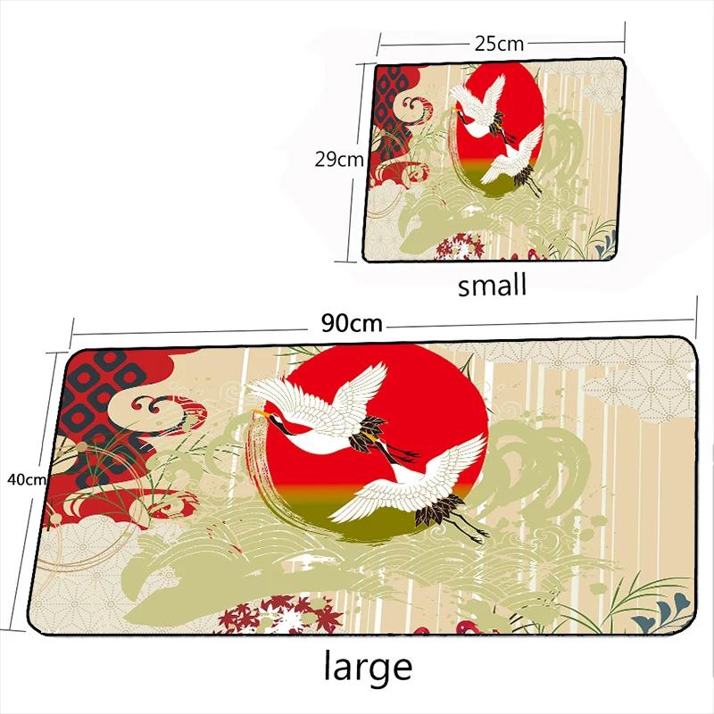 Japanese Style Desktop Mat XXL Large Office Keyboard Mouse Mat Art Mouse Pad Carpets Rugs Mouse Gamer Mousepad for Laptop