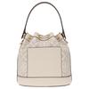 Tory Burch T Monogram Quilted Drawstring Bucket Bag With Detachable Shoulder Strap Women Bags Almond-White 150492-254