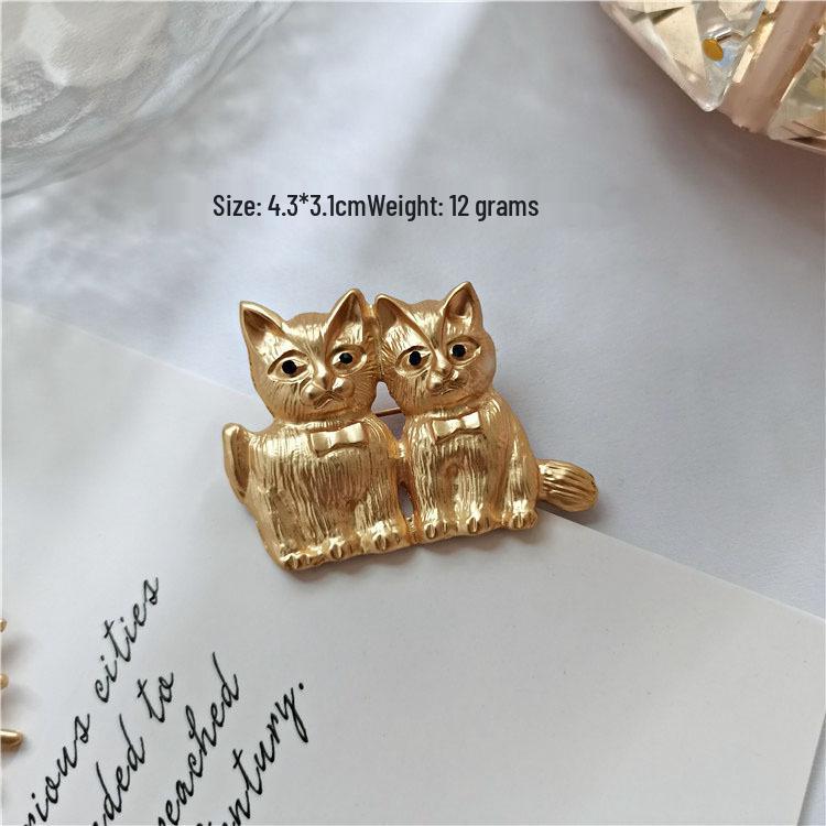 

Винтажная матовая золотая брошь: Элегантная женская брошь в придворном стиле, аксессуар для костюма