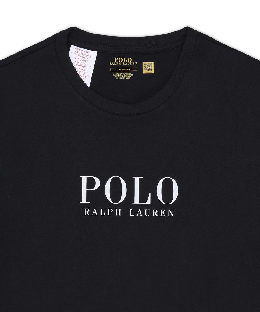 POLO RALPH LAUREN Logo Cotton Jersey Slip Shirt - Black