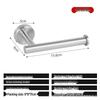 Stainless Steel Punch-Free Paper Towel & Toilet Paper Holder with Adhesive Backing for Bathroom or Kitchen Use.