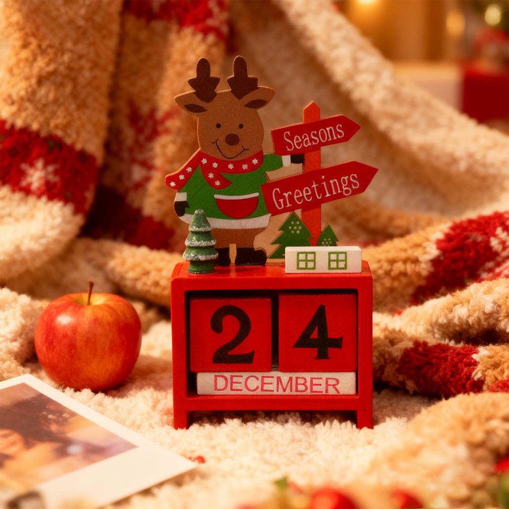 [Christmas Countdown Must-Have]Wooden Advent Calendar Decor | Festive Desktop Ornament & Countdown Calendar | Perfect Christmas Gift For Home Decor.