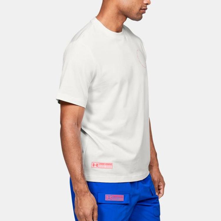 Under Armour Graphic Crew Neck Regular Fit Tee Men Tops Agate-White 1359713-112