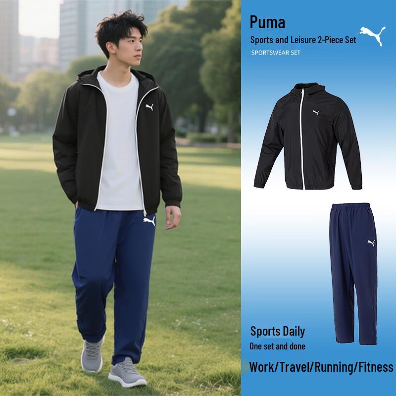 PUMA Men s Classic Hooded Tracksuit M