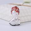 Creative Fashion Classic Character Brooch, Alloy Drip Rhinestone Brooch, High-End Clothing Accessories Pin