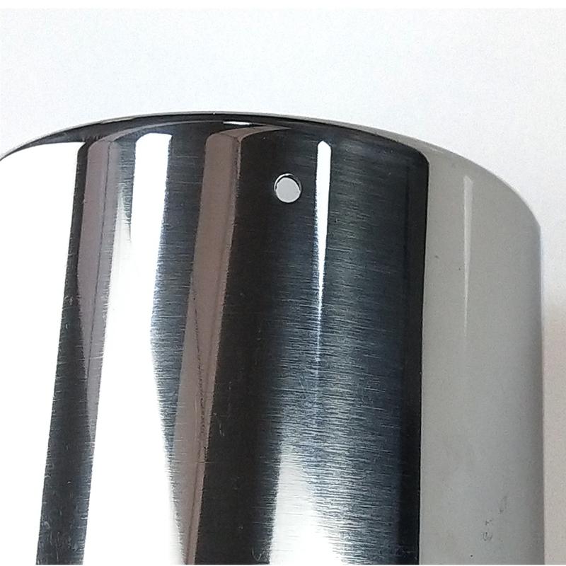 1 Piece 114mm Outlet Universal Modification Car Accessories Silver Curly Flange Muffler Exhaust Stainless Steel Tip End Pipe