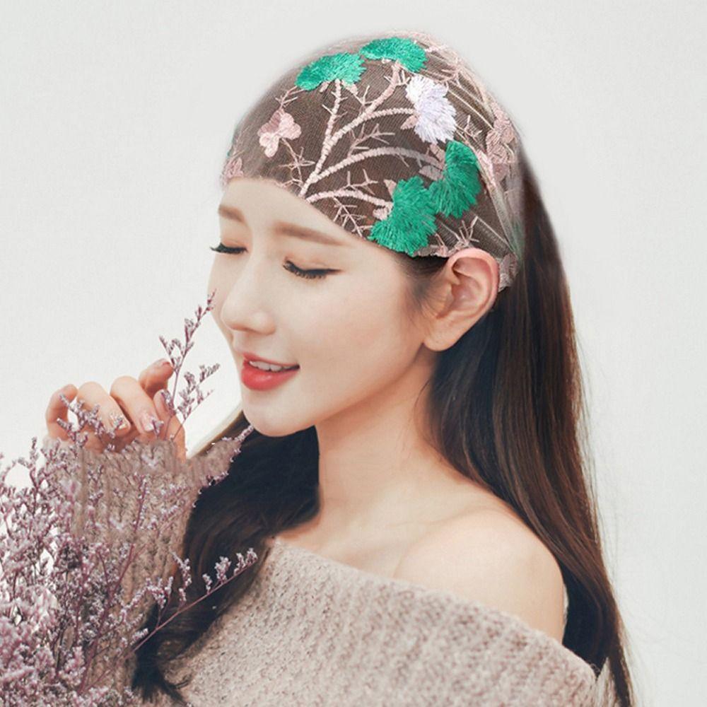 For Girls Wide Side Wash Face Korean Head Wrap Women Lace Headband Mom Headdress Fashion Hairbands