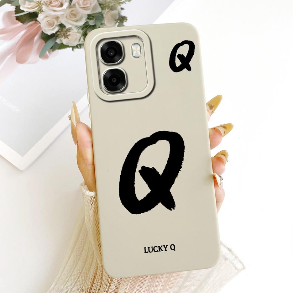 For Oppo A6 4G Case Oppo A6x 5G CPH2783 Cute Lucky Letters Cover Soft TPU Phone Case For Oppo A6x 4G OppoA6 5G Back Cover Fundas
