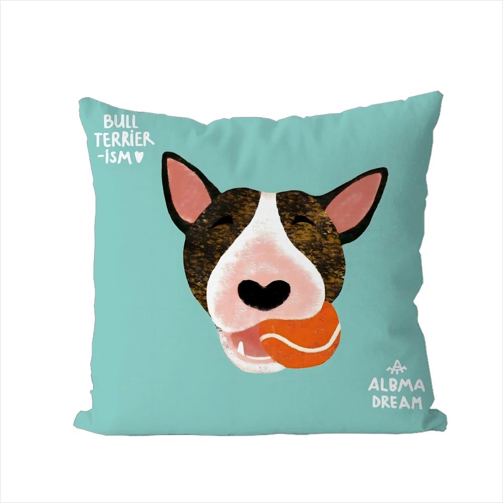 Bull Terrier Pillow Case For Car Sofa Decorative Home Doublesided Print Plush Square Throw Pillow Cushion Cover