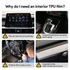 For KIA XCEED 2022 2023 2024 TPU Paint Protective Foil Anti-Scratch Car Interior Navigation Screen and Gearbox Film
