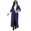2025 New Women's Fashion Long Sleeve Pocket Cardigan – Autumn/Winter Pure Color Sweater