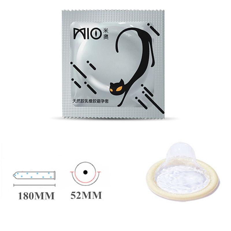 MIO Condoms 40 Pcs Ultra Thin Natural Latex Large Particle Dotted Spikes Condoms