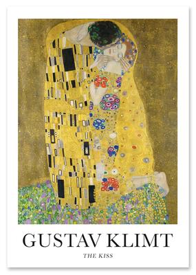 Pôster Gustav Klimt beijo