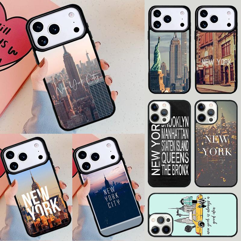 New York City Phone Case For iPhone 17 Air 14 15 13 12 Max Cover For Apple 16e 11 Pro Max Plus Coque