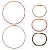Zircon Inlaid Necklace Bracelet Light Luxury Fashion Multi-Color Full Diamond Jewelry Set