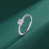 12 Birthstone 925 Sterling Silver Women's Zircon Ring - Elegant Red Book Style Jewelry, Perfect Birthday Gift