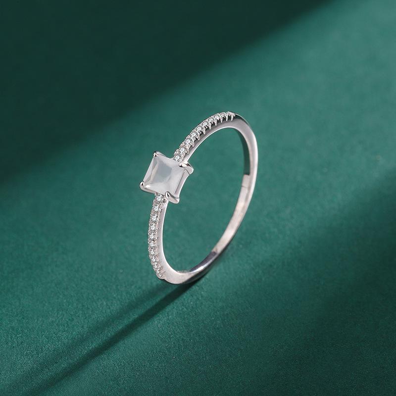 12 Birthstone 925 Sterling Silver Women's Zircon Ring - Elegant Red Book Style Jewelry, Perfect Birthday Gift