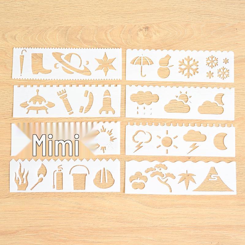 

Креативная линейка для ведения дневника: 8 Кружевных шаблонов для детского рукописного искусства и раскрашивания