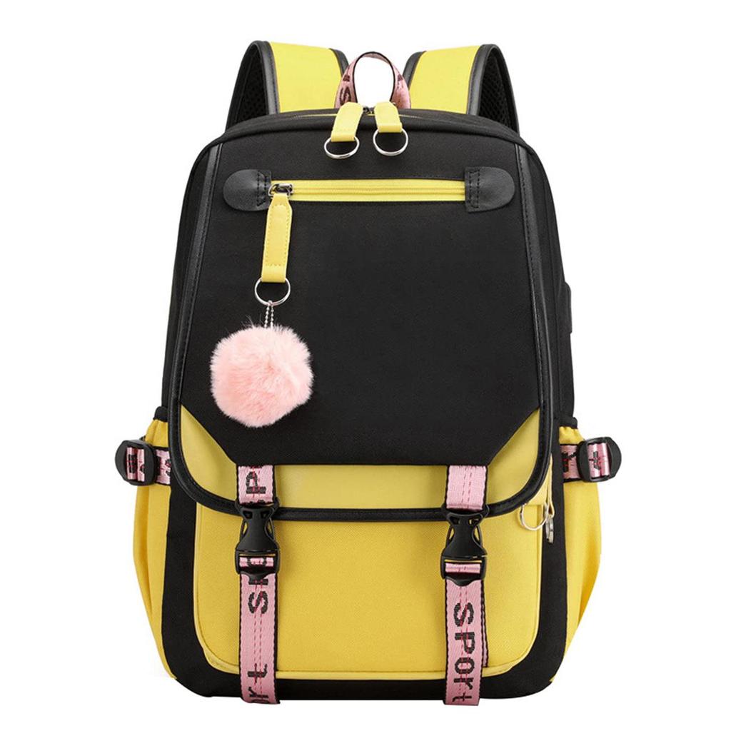 New Large-Capacity USB Schoolbag for Girls: Perfect for Elementary To High School, Travel, and Leisure