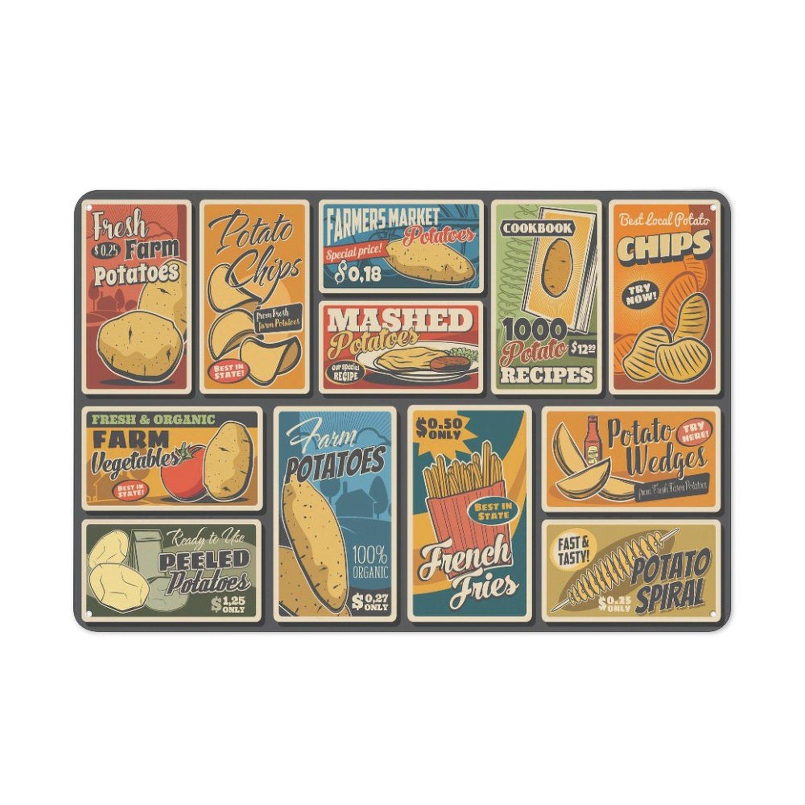 

Одна упаковка Горизонтальная металлическая жестяная настенная табличка 2030см 3040см Ретро декоративная вывеска для дома кафе гаража бара кухни гостиной искусство 20*30CM