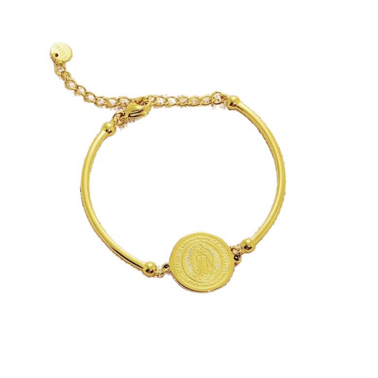 Stainless Steel Religious Totem Adjustable Bracelet - Luxury & Versatile Hand Jewelry