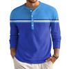 Men's Loose Casual Button Down Collar Long Sleeve Top