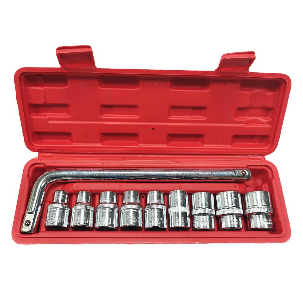 10-Piece L-Shaped Hex Wrench Complete Set Socket Tools for Automotive Maintenance (Red,Socket Wrench Set) красный