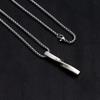Trendy Spiral Geometric Pendant Necklace: Minimalist Hip-Hop Style for Men, Boys, and Girls In Cool Titanium Steel.