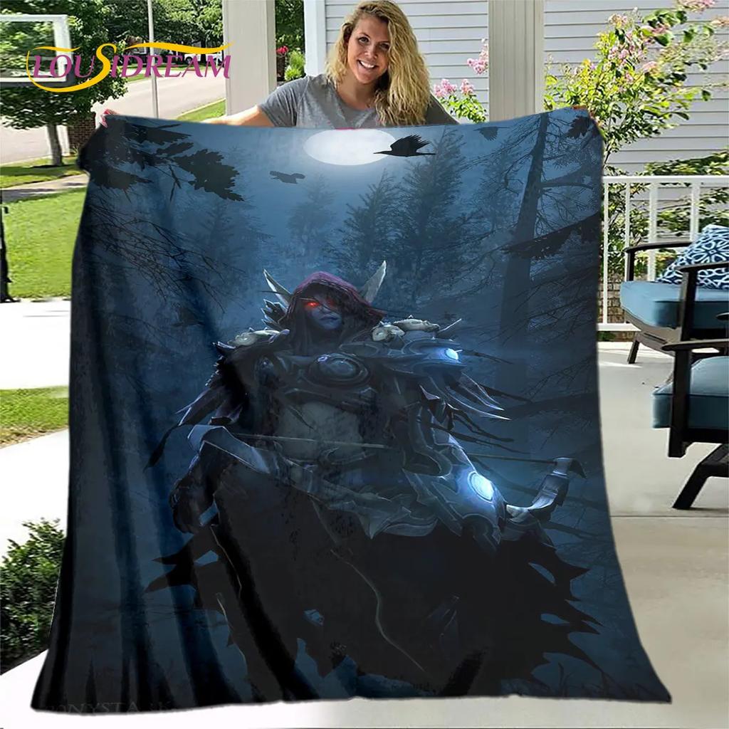 World of Warcraft, WOW Game Gamer Soft Plush Blanket,Flannel Blanket Throw Blanket for Living Room Bedroom Bed Sofa Picnic Cover
